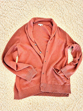 Goodthreads Brown Cotton Cardigan XXL Tall Like New